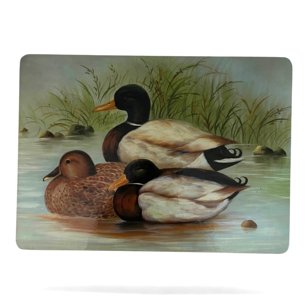 Vintage Pimpernel Style Mallard Ducks Cork Placemats - 4 Pristine Waterfowl Mats